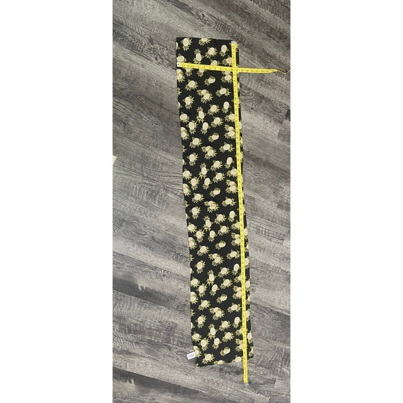 ECHO 100% Silk Pineapple Black Yellow Tropical Print Scarf Chic Vintage Inspired - Picture 4 of 6